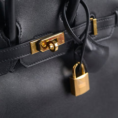 Hermes Birkin 25 Tadelakt Black D Stamp