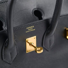 Hermes Birkin 25 Tadelakt Black D Stamp