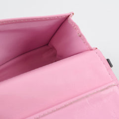 Christian Dior Lambskin Cannage Bi-Colour Flap Card Holder Black/Pink