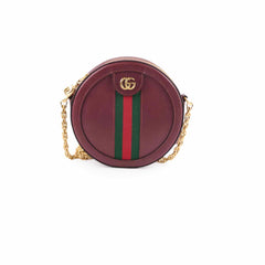 Gucci Ophidia Round Crossbody Burgundy