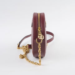 Gucci Ophidia Round Crossbody Burgundy