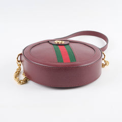 Gucci Ophidia Round Crossbody Burgundy
