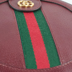 Gucci Ophidia Round Crossbody Burgundy