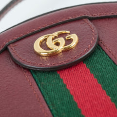 Gucci Ophidia Round Crossbody Burgundy