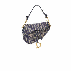 Dior Medium Saddle Oblique Blue