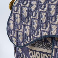 Dior Medium Saddle Oblique Blue