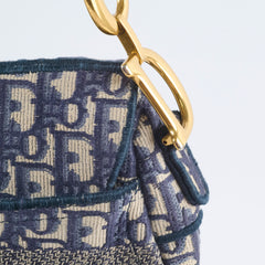 Dior Medium Saddle Oblique Blue