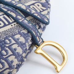 Dior Medium Saddle Oblique Blue