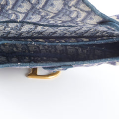 Dior Medium Saddle Oblique Blue
