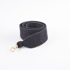 Christian Dior Lady Dior Medium Black Fabric