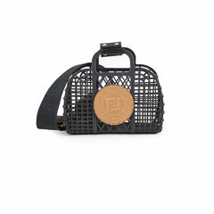 Fendi Vitello Liberty Basket Bag Black