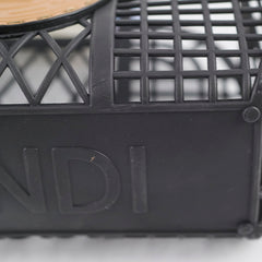Fendi Vitello Liberty Basket Bag Black