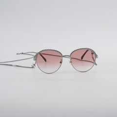 Chanel Oval Pantos Sunglasses Pink Gradient