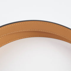 Hermes Kelly 18 Adjustable Belt Noir with Rose Gold - B Stamp