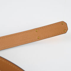 Hermes Kelly 18 Adjustable Belt Noir with Rose Gold - B Stamp