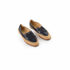 Chanel Espadrilles Shoes Black Women Size 42