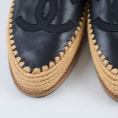 Chanel Espadrilles Shoes Black Women Size 42