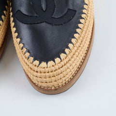 Chanel Espadrilles Shoes Black Women Size 42
