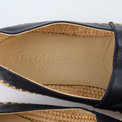 Chanel Espadrilles Shoes Black Women Size 42