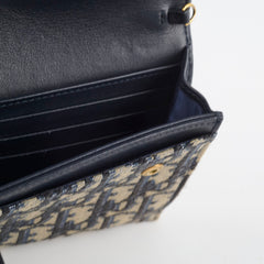 Christian Dior Oblique Saddle Wallet on Chain WOC
