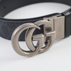 Gucci Reversible Belt Black Monogram Size 90