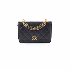 Chanel Seasonal Top Handle Wallet On Chain Caviar Black 2022
