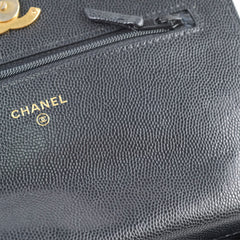 Chanel Seasonal Top Handle Wallet On Chain Caviar Black 2022