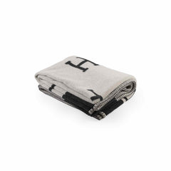 Hermes Avalon Blanket Noir/Grey Wool/Cashmere