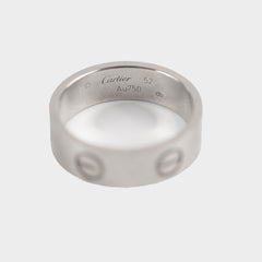 Cartier Classic Model Love Ring White Gold Size 52