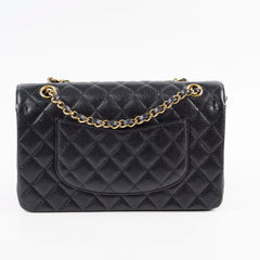 Chanel Medium/Large Caviar Double Classic Flap Black