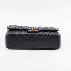 Chanel Medium/Large Caviar Double Classic Flap Black