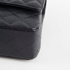 Chanel Medium/Large Caviar Double Classic Flap Black