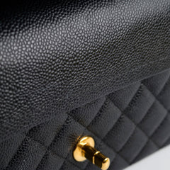 Chanel Medium/Large Caviar Double Classic Flap Black