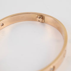 Cartier 4 Diamond Love Bracelet Size 17