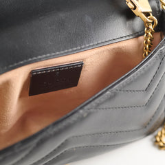 Gucci GG Supermini Marmont Crossbody Bag Black