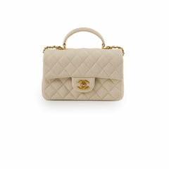 Deal of The Week - Chanel Caviar Mini Rectangular with Top Handle Ivory