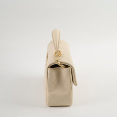 Deal of The Week - Chanel Caviar Mini Rectangular with Top Handle Ivory