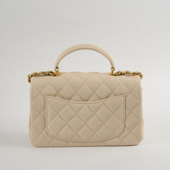 Deal of The Week - Chanel Caviar Mini Rectangular with Top Handle Ivory
