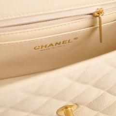 Deal of The Week - Chanel Caviar Mini Rectangular with Top Handle Ivory