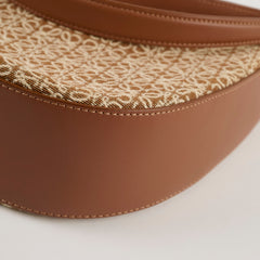 Loewe Luna Bag Anagram Jacquard Tan