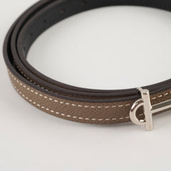 Hermes Gamma Belt Etoupe/ Black size 90