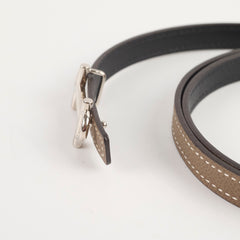 Hermes Gamma Belt Etoupe/ Black size 90
