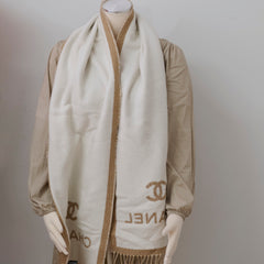 Chanel Wool Scarf Beige