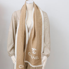 Chanel Wool Scarf Beige