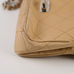 Chanel Lambskin Flap Bag Beige