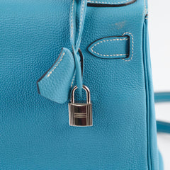 Hermes Kelly 28 Togo Leather Blue Jeans - G square (2003)