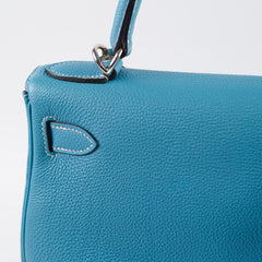 Hermes Kelly 28 Togo Leather Blue Jeans - G square (2003)