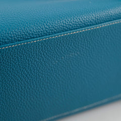 Hermes Kelly 28 Togo Leather Blue Jeans - G square (2003)