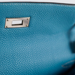 Hermes Kelly 28 Togo Leather Blue Jeans - G square (2003)
