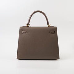 Hermes Kelly 25 Epsom GHW Etain Y Stamp